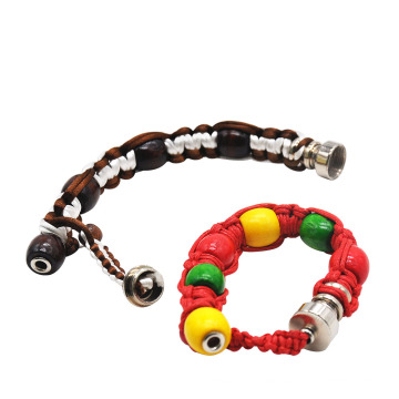 Wholesale colorful Bracelet Weed smoking Pipe tobacco for Dry Herb metal weed Pipe with metal bowl